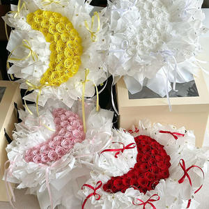 Eternal Rose large moon Bouquet Valentine's Day Anniversary <b>Gift</b> for Girlfriend and Wife high-end <b>gift</b> with <b>gift</b> <b>box</b> - Product Image 4