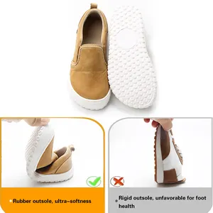 Babyhappy Patent New Product Ideas Wax Leather Barefoot Non-slip Wide Toe Shoes Children Kids Ergonomic Casual Sip-on Shoes