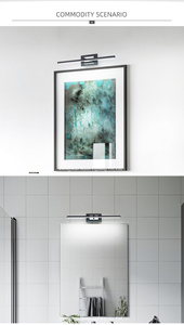 Applique murale LED moderne en plastique blanc, rectangulaire, à montage en surface pour salle de bain, blanc neutre 4100K, CRI85+, commande par interrupteur - Product Image 6