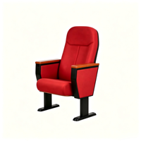 Chaises pliantes en métal, bois et tissu pour salles de conférence, églises, théâtres, cinémas, auditoriums avec tablette d'écriture