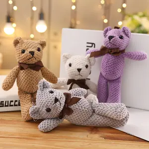 Porte-clés ours en peluche, Mini ours personnalisé, peluche mignonne, cadeaux de saint valentin, vente en gros