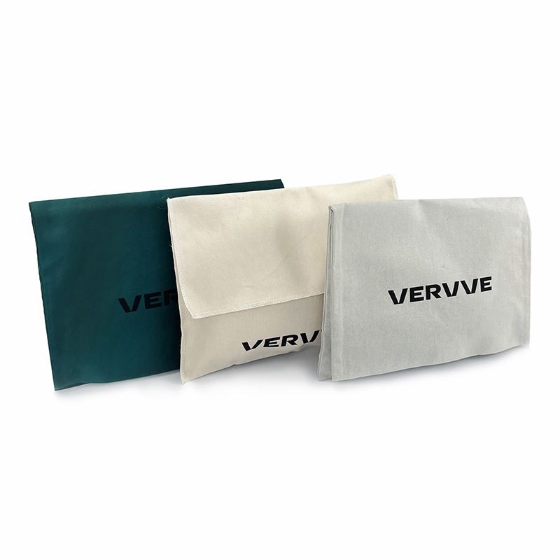 Wholesale Custom Eco Friendly Gray Dust Bag Clothes Packaging Flap Canvas  Pouch Cotton Envelope Bags for Handbag Purse Storage