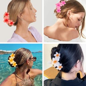 Pince à cheveux en acrylique de 10 cm avec fleur, style doux et tendance, accessoires floraux pour femmes, vente en gros, échantillon rapide - Product Image 6
