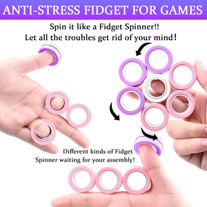 Wholesale Magnetic <b>Ring</b> Fidget Toys Set ADHD Anxiety Relief Finger Pack Adults Teens <b>Kids</b> - Product Image 4