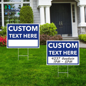 Wholesale Custom Logo Printing 4mm for <b>Plastic</b> <b>Sheets</b> 24x18 Inch Yard Signs with Metal Stake Cutting & Custom <b>Color</b> - Product Image 1