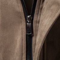 Veste en daim pour homme, nouvelle collection automne-hiver, couleur unie, décontractée, pour l'extérieur, vente en gros