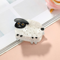 Pinces à cheveux en PVC en forme de mouton et de cochon, mignonnes, pour queue de cheval mi-haute, adorables pour femmes et filles, accessoires capillaires