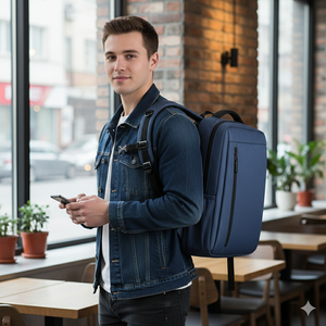 Minimalist Slim Business Laptop <strong>Backpack</strong> USB <strong>Charging</strong> Port Waterproof Anti-Theft Large 15.6 Inch Computer <strong>Backpack</strong> Unisex - Product Image 3