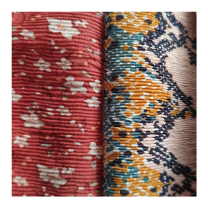 New crapecrinkle <span class=keywords><strong>Micro</strong></span> Stretch 100% <span class=keywords><strong>polyester</strong></span> Voan Xếp Li vải tuyn vải xếp li in vải cho váy hàng may mặc - Product Image 6