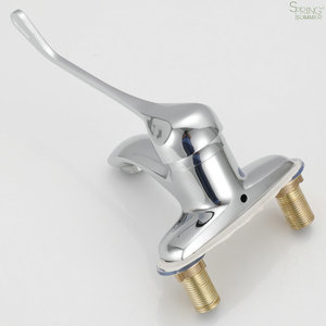 Brass dài xử lý bệnh viện khuỷu tay Mixer bồn rửa vòi lỗ duy nhất nóng và lạnh y tế khuỷu tay vòi nước - Product Image 5