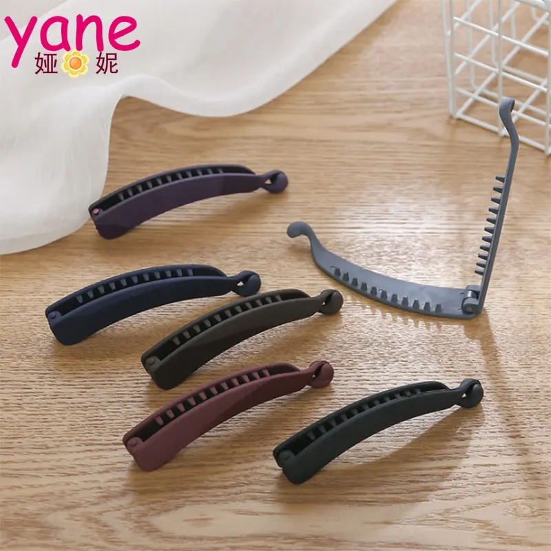 Hot Sale Classic matte Color Hair Claw Clips Simple banana clips for women