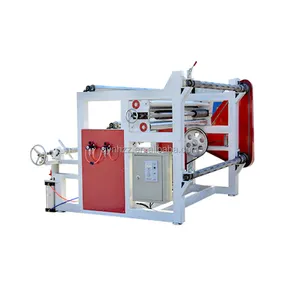 Pneumatic kraft paper slitter thermal paper and fabric roll slitter rewinder machine for paper core tube