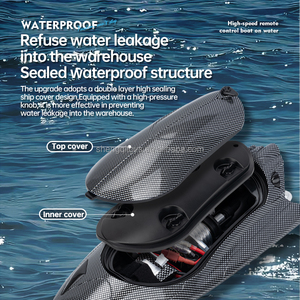 LK Toys RC 보트 원격 제어 고속 보트 수영장 및 호수 25kmh 2.4GHz 레이싱 보트 LED 조명 - Product Image 6