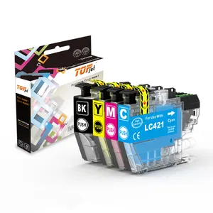 Topjet LC421 LC421XL LC-421 LC 421 LC422XL LC422 422XL Compatible Ink Cartridge For Brother MFC-j6940dw Inkjet Printer