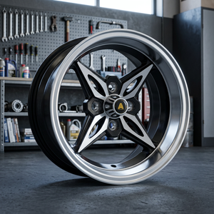 14 Autostar Kanji Black Polished Hyper Black Brushed Jantes monobloc en alliage moulé Nouveau 15" 19" 35mm ET 5x114.3 5x112 25mm Bolts - Product Image 3