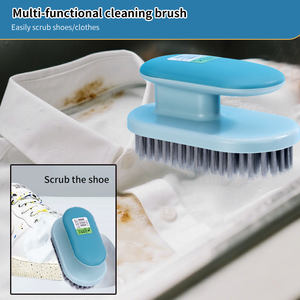 स्क्रब ब्रश घरेलू कपड़े के जूते की सफाई गैर-पर्ची डिजाइन के साथ ब्रश गुणवत्ता टिकाऊ सफाई ब्रश - Product Image 4