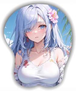 Genshin Impact Shenhe 3D Anime Tapis de souris Silica GelWrist Support Mouse Game/Home Dual-use Desk Writing Board 2Way - Product Image 2