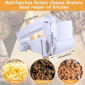 Multi Functional Professional Kitchen <b>Chocolate</b> Cheese Slicing Cutting Tool Stainless Steel Manual Rotary Cheese Grater - Product Image 2