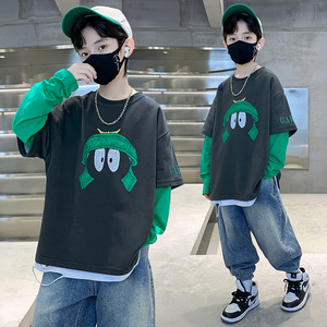 Sweatershirt pour garçons Collection de printemps <span class=keywords><strong>Pull</strong></span> à col rond pour enfants <span class=keywords><strong>Mode</strong></span> de rue toutes saisons avec motif de dessin animé pour grands garçons - Product Image 3
