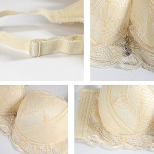 Женский бюстгальтер с небольшой грудью, с цветочным узором, размер 32, с аппликациями, пуш-ап, с подкладкой, на косточках, кружевной - Product Image 6