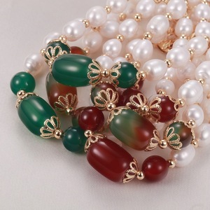 Bracelet en perles véritables fait main de Zhuji, style agate haut de gamme, design de niche de luxe léger, vente en gros de bracelets et de joncs - Product Image 4