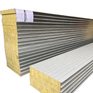 Clean Room Sandwich Panel Building Material Prevention Wall Fire Proof Fireproof rock wool sandwich panel