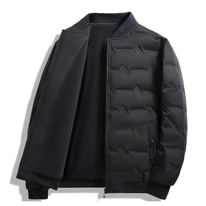 Doudoune d'hiver pour homme à col, chaude et tendance, en duvet de canard gris, modèle court, classique et très prisée à l'international - Product Image 3