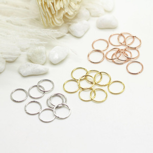 Connecteurs et Anneaux Ouverts Soudés en Laiton Plaqué Or 14K, Multi-Tailles, 1000 Pièces Par Sac, Accessoires de Bijoux - Product Image 2