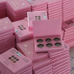 Boîte d'emballage de palette de pigments de fard à paupières en papier personnalisé 6 Pan rose Tacl gratuit vide maquillage beauté cosmétiques - Product Image 4