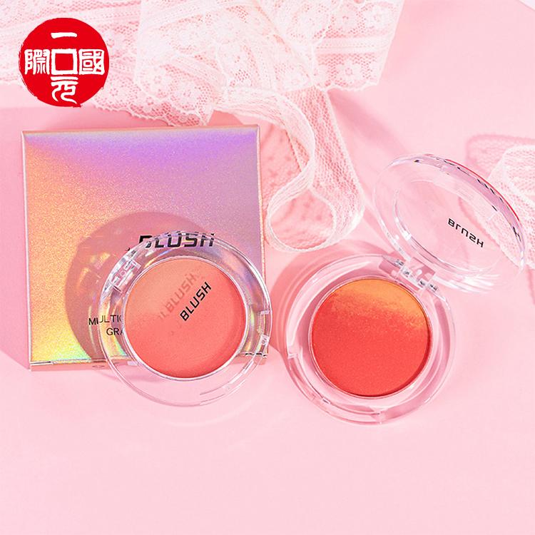 Градиентные румяна на один доллар осветляют цвет лица, естественные стойкие края, двухцветные Тени для женщин
