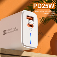 Adaptateur de voyage Cantell EU AU PPS 20W 25W GaN PD Type USB C Charge rapide Prise de charge rapide pour iPhone Samsung