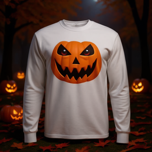 Camiseta de manga larga con diseño de meme facial para disfraz de Halloween, talla adulta, unisex, diseño divertido - Product Image 3