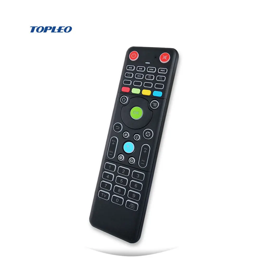 Fashion streamline design two-sided Z18 wireless air mouse universal IR learning tv remote control with keyboard