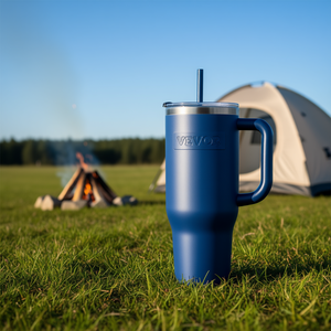 Vaso térmico Vevor de 40 oz de acero inoxidable con tapa y pajita para bebidas de camping - Product Image 2