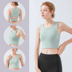 Venta al por mayor Sexy Gym Bras <span class=keywords><strong>XL</strong></span> Tallas grandes <span class=keywords><strong>Sujetador</strong></span> <span class=keywords><strong>deportivo</strong></span> de alto impacto Transpirable Crop Top para las mujeres Ropa de entrenamiento Fitness - Product Image 2