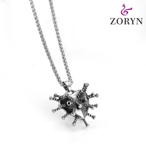 Colliers pendentifs vintage en acier inoxydable avec croix, étanches, avec gemme rouge, style gothique punk, en acier titane, bijoux de mode pour hommes - Product Image 5