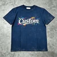 T-shirt personnalisé pour homme à manches courtes, col rond, en coton, imprimé lettres, style décontracté streetwear, t-shirts oversize