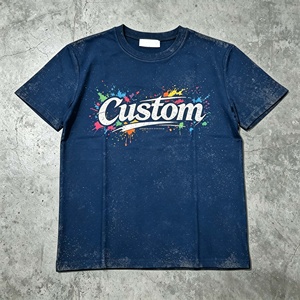 Camiseta Personalizada de Manga Corta para Hombre, Cuello Redondo, Algodón, Estampado de Letras, Estilo Casual Urbano, Tallas Grandes - Product Image 1