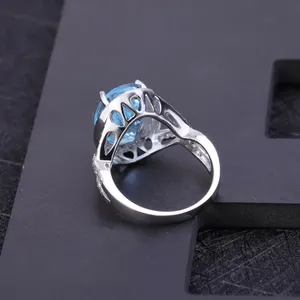 Bague MUSHAN personnalisée en argent sterling 925, plaquée or 18 carats, cadeau de mariage éclatant pour femme, bague GRC de luxe - Product Image 5