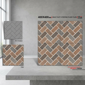 Carreaux de sol extérieurs en porcelaine gaufrée rustique mate de qualité export 40x40cm, 9mm, antidérapants, numériques - Product Image 5