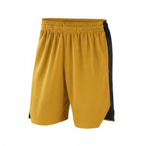 Shemax 2023 pantalones cortos de baloncesto dorados personalizados superventas de alta calidad - Product Image 1