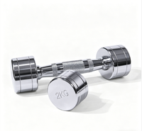 Haltères réglables en fonte chromée BLD DB-02, antidérapants, durables, avec poids fixe, garantie 5 ans, pour la musculation à domicile ou en salle de sport