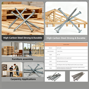 Toptan pürüzsüz elektro galvanizli vinil kaplı demir çubuklar çivi 2.5mm ölçer DIY sınıf 5-8kg çanta satış kuveyt pazarı - Product Image 2