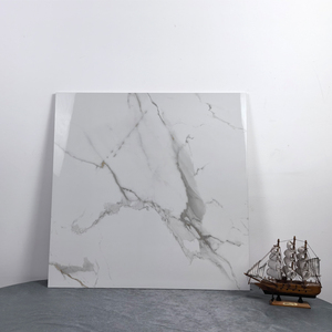 60x60 parlak Carrara beyaz Porcelanato döşeme fayans standart beyaz mermer seramik karo zemin için - Product Image 4