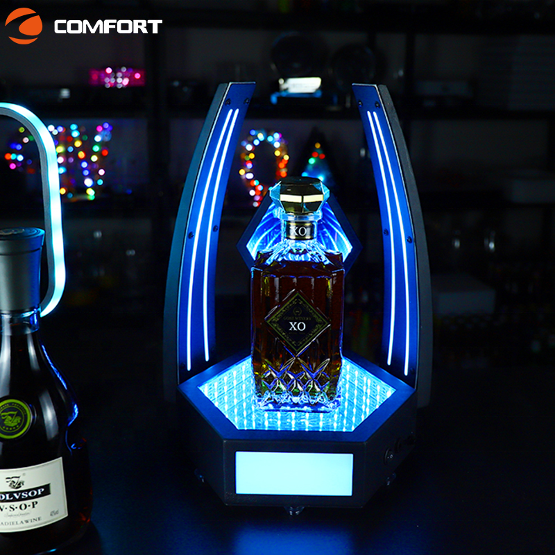 Arylic Rgb Light Rechargeable Wine Holder for Bottle Bottle Holder Stand Whisky Bottle Holder · image 3