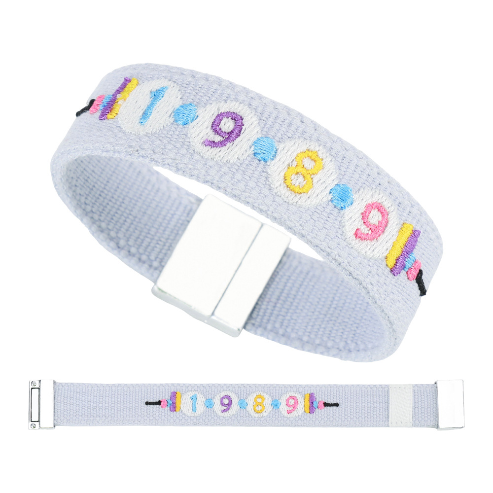 Mold theme embroidery magnetic bracelet -243