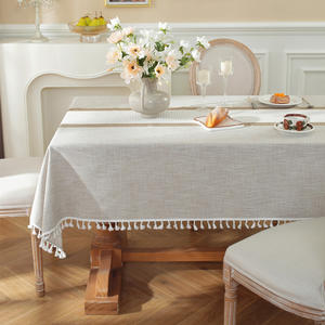 <span class=keywords><strong>Mantel</strong></span> de rayas anchas medianas de poliéster <span class=keywords><strong>Mantel</strong></span> simple a rayas al por mayor - Product Image 3