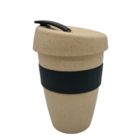 Gobelet à café réutilisable en plastique écologique à double paroi épaissi de 12 oz, gobelet à eau, tasse à café