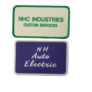 Custom Woven Patches Embroidered Badge Fabric Designs Logo Iron on <b>Embroidery</b> Patch - Product Image 1
