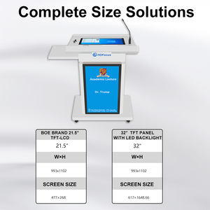 Podio Digital Interactivo Inteligente Portátil con Elevación Automática, Diseño de Pantallas Dobles <span class=keywords><strong>para</strong></span> Enseñanza y Discursos - Product Image 4